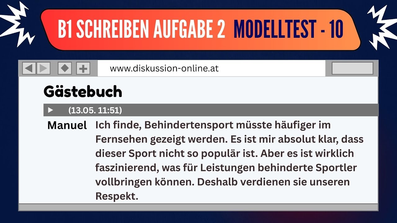 B1 Schreiben Aufgabe 2 ✍️ Meinung schreiben einfach erklärt