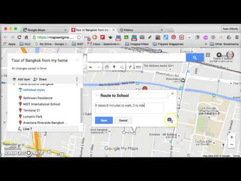 My Maps - Creating Paths or Routes: Draw a Line