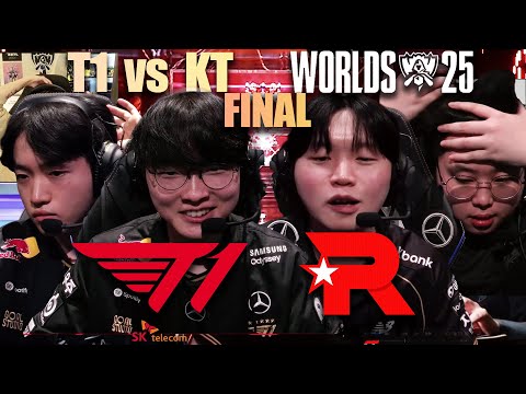 T1 vs KT - Worlds 2025 Final | Faker vs Bdd | Streamers React - HIGHLIGHTS ALL GAMES - lolrec