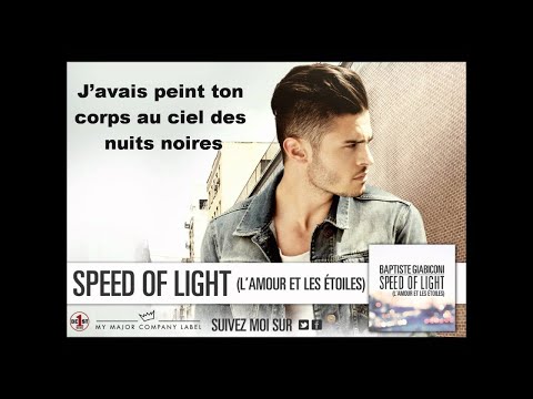 Baptiste Giabiconi - Speed of Light (L'amour et les étoiles) [Lyrics]
