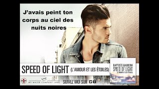 Baptiste Giabiconi - Speed of Light (L'amour et les étoiles) [Lyrics]