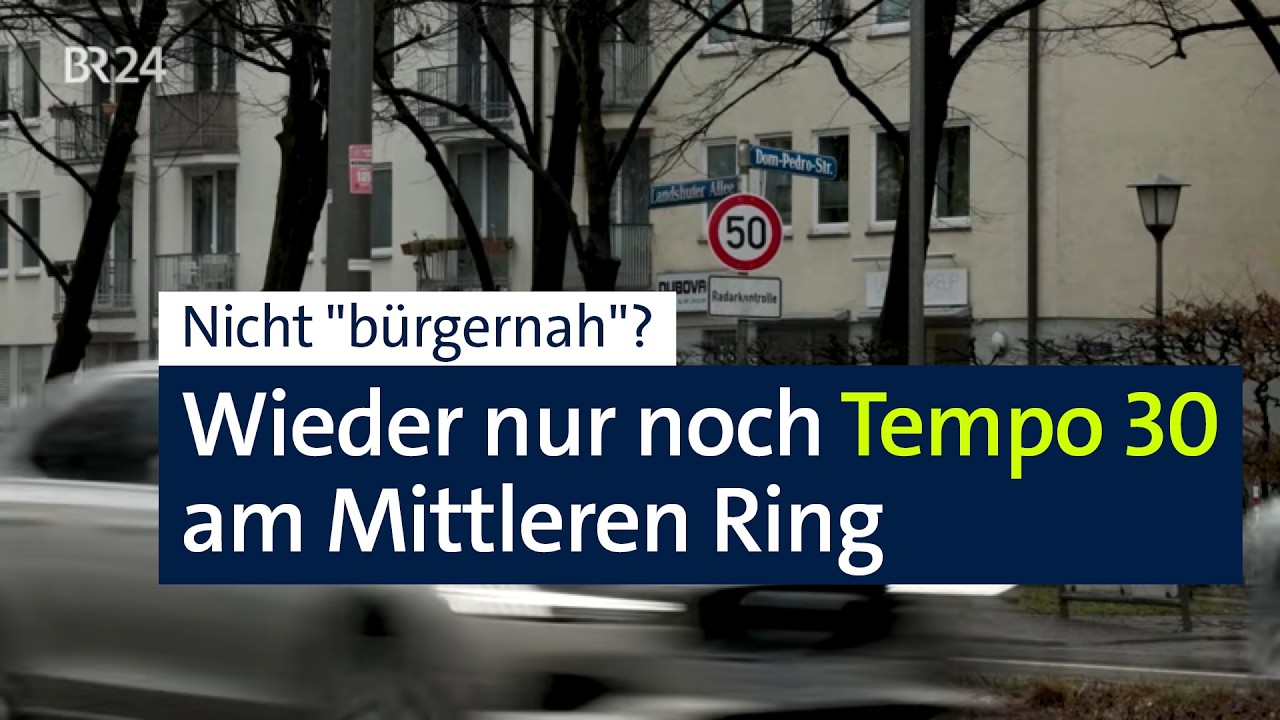 Wieder verkehrsberuhigter: Gericht kippt Tempo 50 am Mittleren Ring in München | Abendschau | BR24