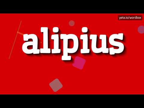 ALIPIUS - HOW TO PRONOUNCE IT!?