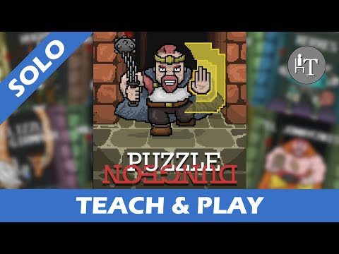 Tutorial & Solo Playthrough of Puzzle Dungeon - Solo Board Game
