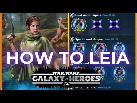 How to Zeta, Mod, Omicron & Use Leia in SWGOH (CHECK PINNED COMMENT)