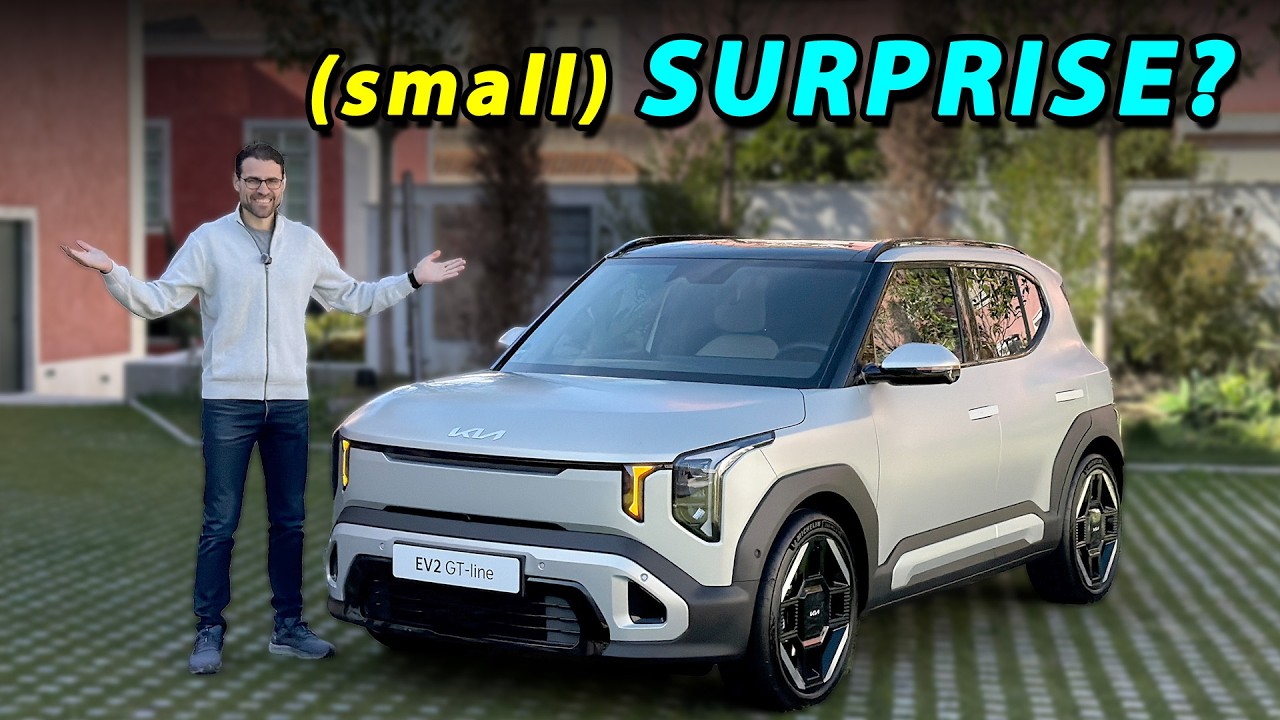 Kia EV2 driving REVIEW - interior space and range are unexpected! (GT-Line vs Earth)