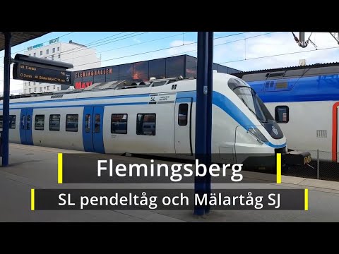 2021-08-19 FLEMINGSBERG STATION - SL pendeltåg och Mälartåg SJ