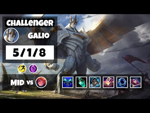 Galio Mid 11.17 Challenger Gameplay S11 (5/1/8) - NA
