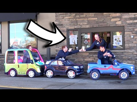 TOY CARS IN THE DRIVE THRU! Video
