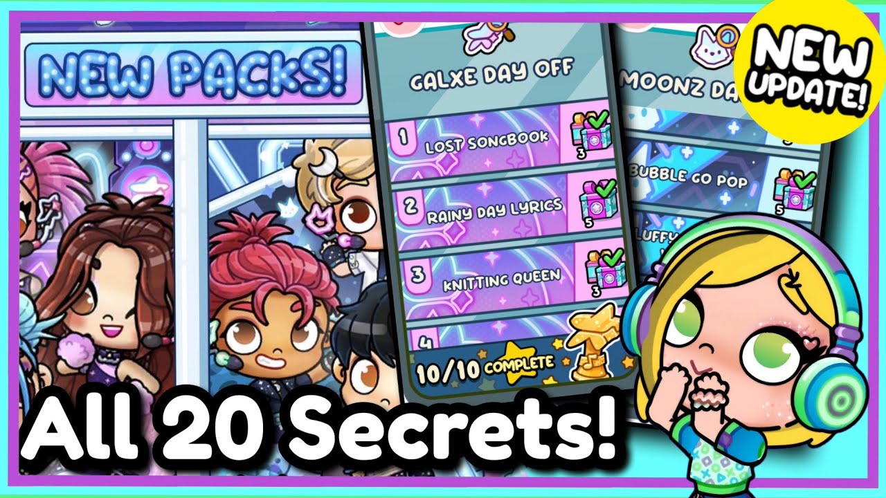 ALL 20 SECRETS for GALXE & MOONZ Day Off + LIVE GALXE PACKS! (Avatar World)