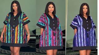 How to Cut & Sew a Trendy Bubu/Kaftan Dress with Stylish V-Neckline | Beginner-Friendly Tutorial”