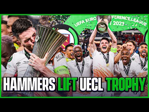 WEST HAM LIFT THE 2022/2023 #UECL TROPHY! 🏆