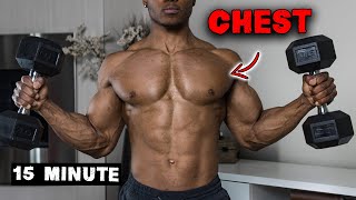 15 Minute Dumbbell Chest Workout At Home  No Bench