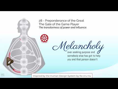 The Melancholy of Gates 38, the Fighter and 28 the Game Player in the Human Design System