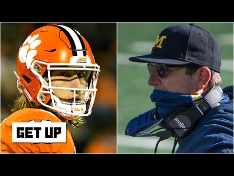 探討沒有特雷沃-勞倫斯的克萊姆森的機會和吉姆-哈寶在密歇根的未來 - 起床了 (Discussing Clemson's chances without Trevor Lawrence & Jim Harbaugh's future at Michigan | Get Up)