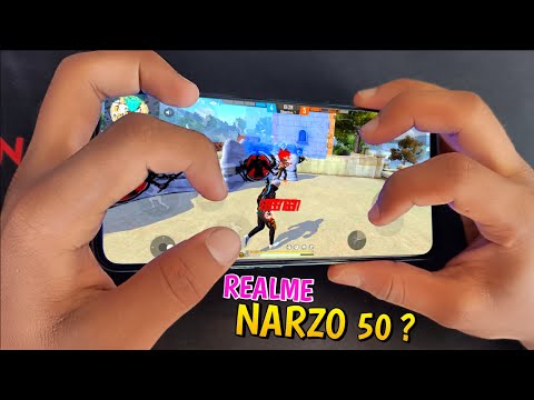 REALME NARZO 50 UNBOXING 🎁AND HANDCAM 📲 SETTINGS ⚙️ HUD + SENSI + DPI [FREE FIRE HIGHLIGHTS] 😍