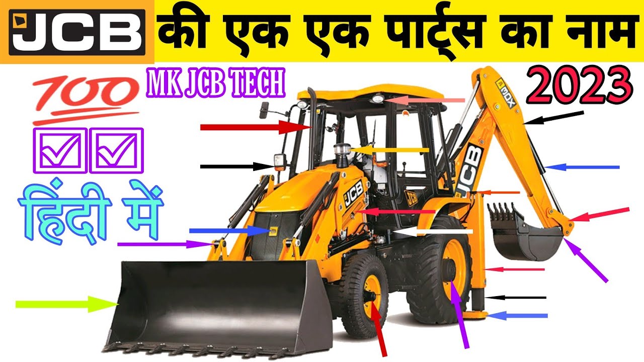 JCB Parts Name | जेसीबी की एक एक पार्ट्स का नाम जाने | all parts name of jcb / @Mantujcb