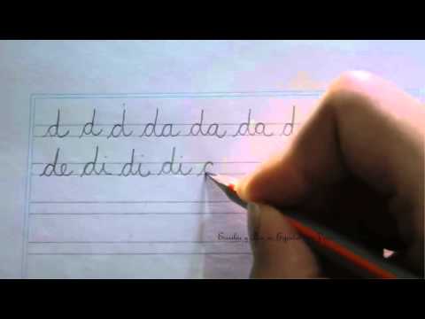 Caligrafía Cómo escribir la letra d minúscula con las vocales