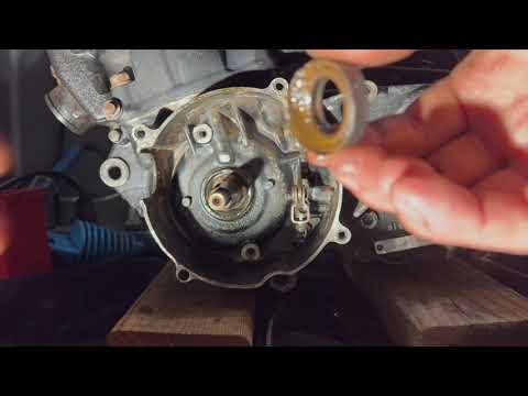 1986 cr250 magneto and stator removal and left hand main seal inspection