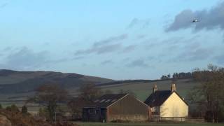 preview picture of video 'Small Plane Flying Over Cottage Scone Perthshire Scotland'