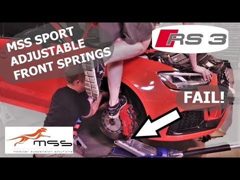 MSS Sport Adjustable Lowering Springs Install Audi 8V RS3/S3/A3 (FRONT)