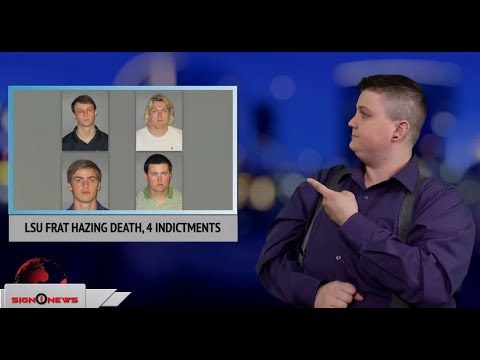 LSU frat hazing death, 4 indictments (ASL - 3.16.18)