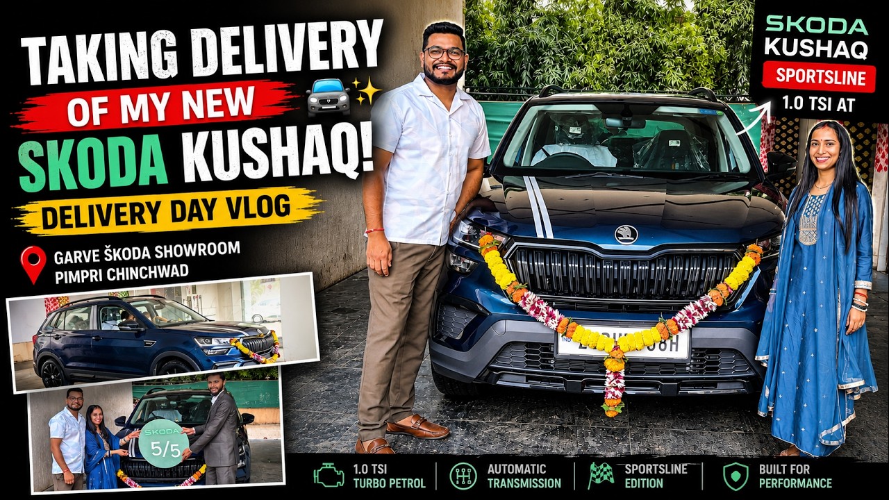 Taking Delivery of My New Skoda Kushaq! 🚗 Delivery Day Vlog