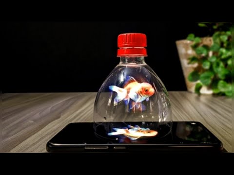 DIY Amazing 3D HOLOGRAM PROJECTOR from Plastic Bottle| Build & Sell Online | HussnainXArt |Projector