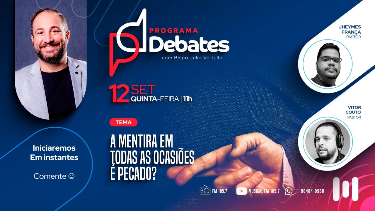 A mentira em todas as ocasiões é pecado? Pr Vitor couto X Pr Jheymes França