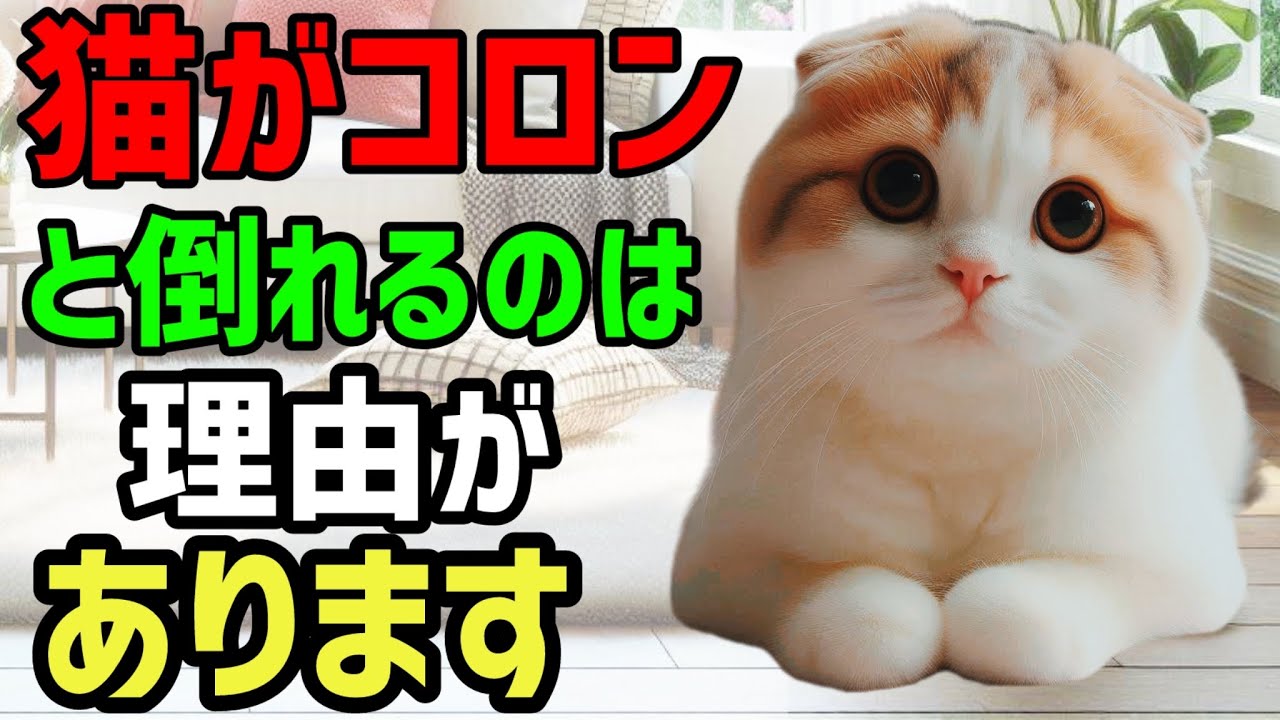 猫がコロンと倒れるのは全員●●です! 雑学 #保護猫 #熱中症 こねこ cat ねこのいる生活 豆知識