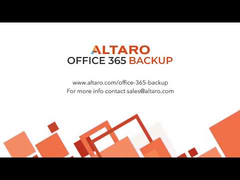 Altaro 365 backup tanıtım videosu