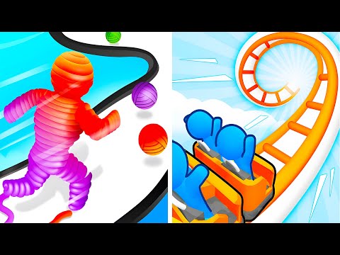 Rope Man VS Runner Coaster - New Satisfying Mobile Gaming | Top Tiktok Free Gameplay (Android,iOS)