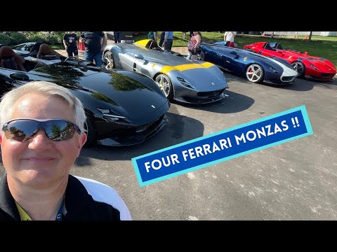 FOUR Ferrari Monza SP1 & SP2 at Concours d'Elegance of America