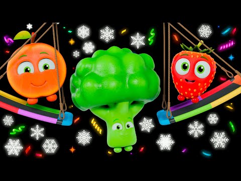 🛝🍉 Yes Yes Playground with Funky Fruits | Baby Sensory Dance Party & High Contrast Animation