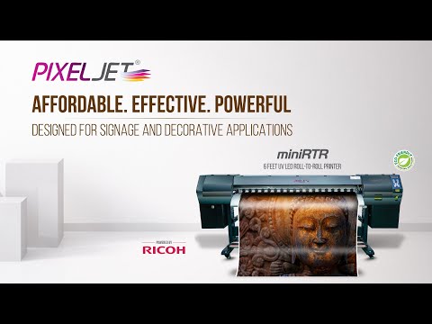 Wallpaper pixeljet minirtr uv led roll to roll printer, capa...