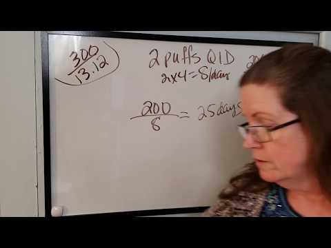 Calculate the Days' Supply of an oral inhaler