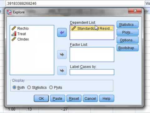 Analysing residuals (SPSS) - YouTube