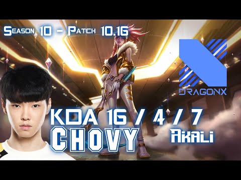 DRX Chovy AKALI vs AZIR Mid - Patch 10.16 KR Ranked
