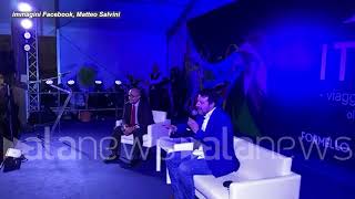 Salvini sul palco di Formello: Ho la febbre, il medico mi ha detto di stare a casa