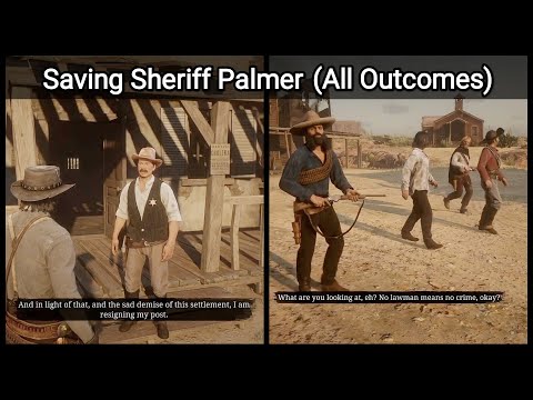 Saving Sheriff Palmer From Outlaws (Del lobo Breakout All Outcomes) - RDR2