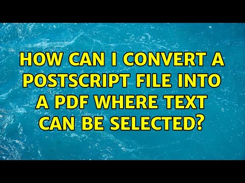 Unable To Convert To Postscript File