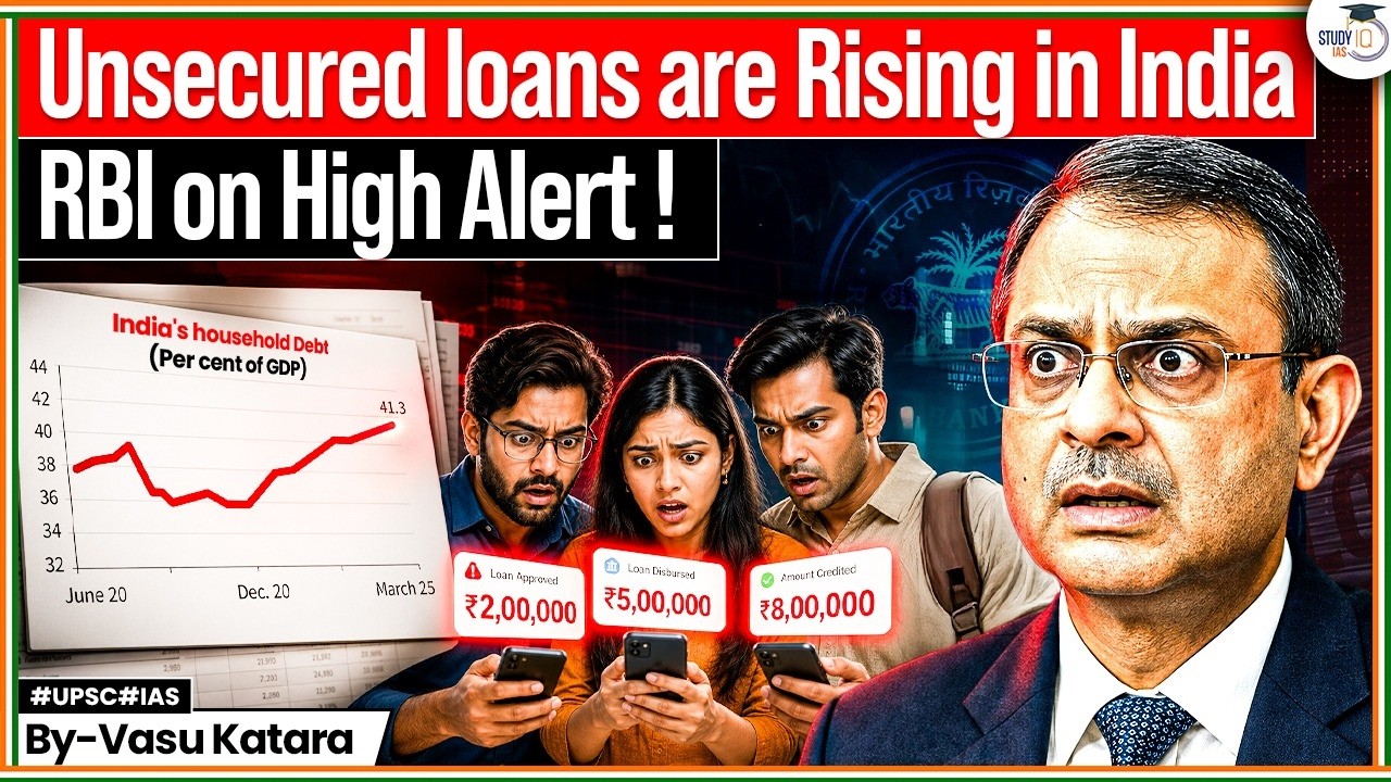 Why is RBI Concerned About India's Rising Unsecured Loans? | Economy Explained | StudyIQ IAS