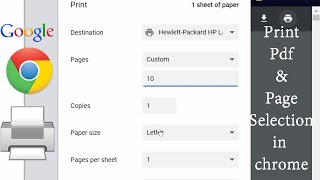 How to Print only Selected Pages in PDF on Google Chrome 2020.