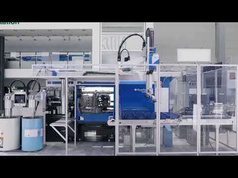 LSR moulding with an all-electric IntElect and the 6-axis hybrid robot SAM-S,