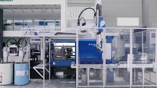 LSR moulding with an all-electric IntElect and the 6-axis hybrid robot SAM-S,