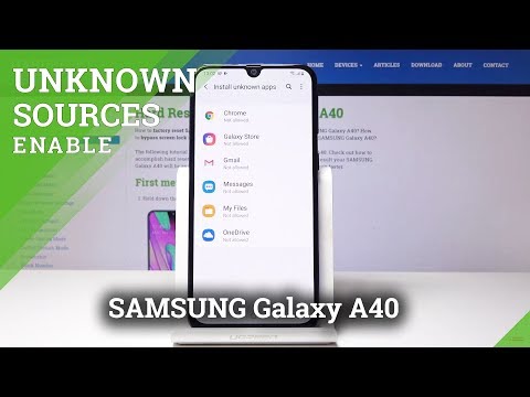 How to Allow Unknown Sources on Samsung Galaxy A40 - Application Installation