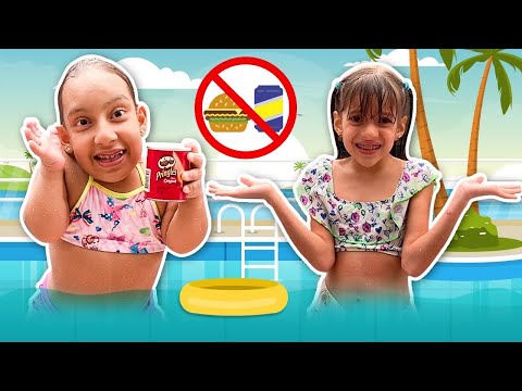 Maria Clara and Jessica New Conduct Rules for Kids in the SWIMMING POOL - Familia MC Divertida