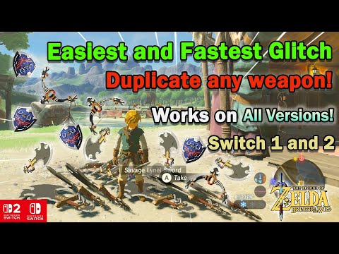 EASIEST Weapon, Shield and Bow duplication glitch in Zelda Breath of the Wild | All versions