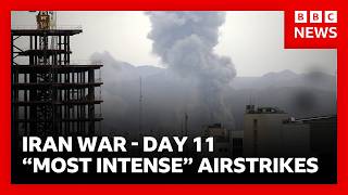 US unleashes “most intense” onslaught on Iran since start of war | BBC News