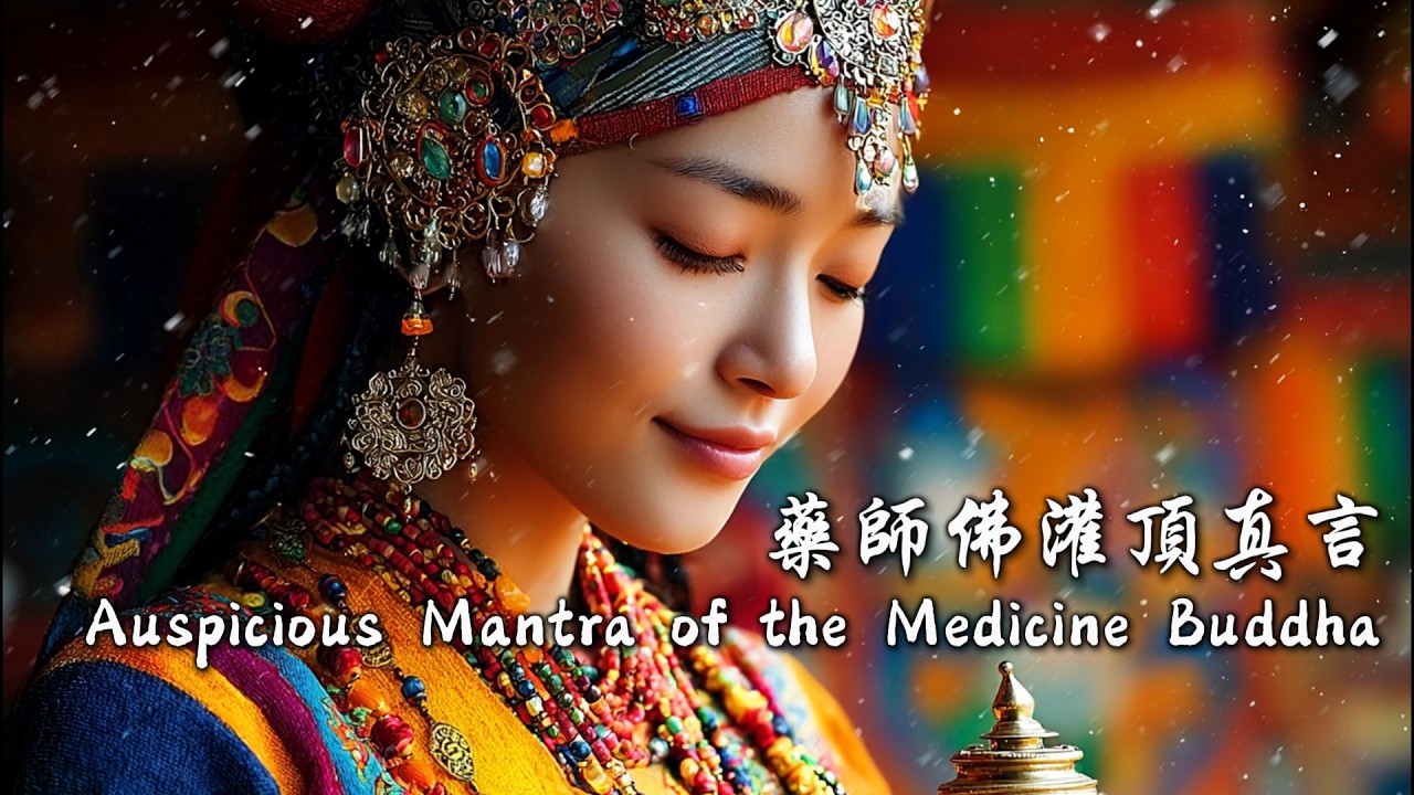 Healing Tibetan Music | Auspicious Mantra of the Medicine Buddha 藥師佛灌頂真言: Relieve illness and pain